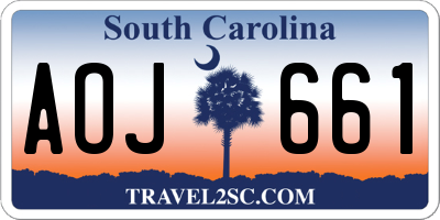 SC license plate AOJ661