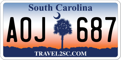 SC license plate AOJ687