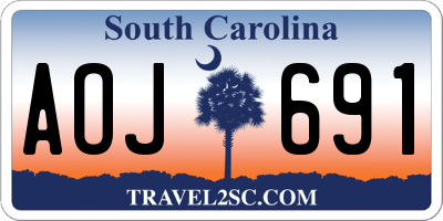SC license plate AOJ691
