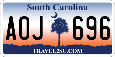SC license plate AOJ696