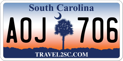 SC license plate AOJ706