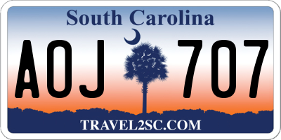 SC license plate AOJ707