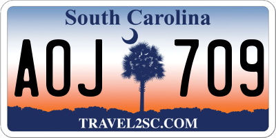 SC license plate AOJ709