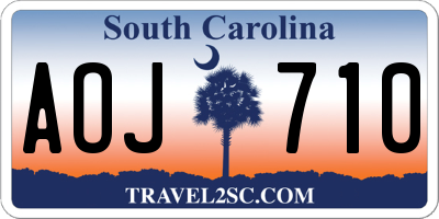 SC license plate AOJ710
