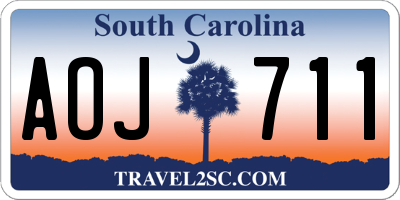 SC license plate AOJ711