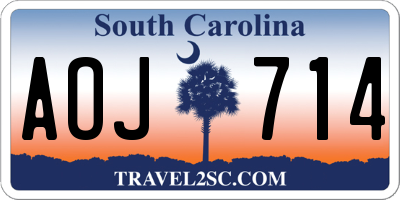 SC license plate AOJ714