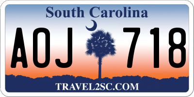 SC license plate AOJ718