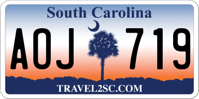 SC license plate AOJ719
