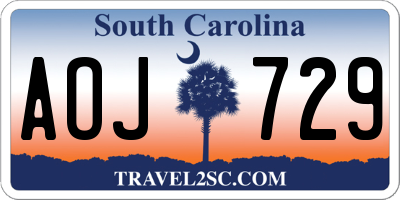 SC license plate AOJ729