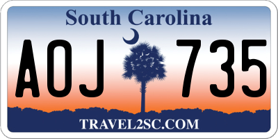 SC license plate AOJ735