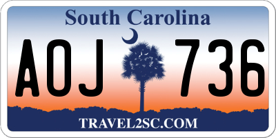 SC license plate AOJ736
