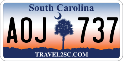 SC license plate AOJ737
