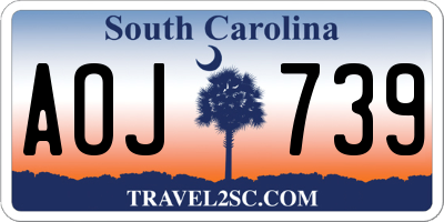 SC license plate AOJ739