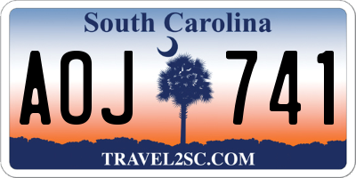 SC license plate AOJ741