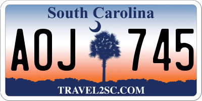 SC license plate AOJ745