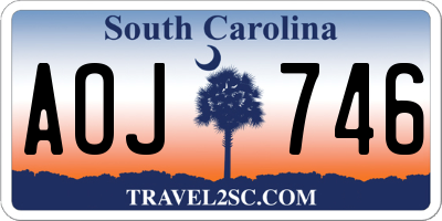 SC license plate AOJ746