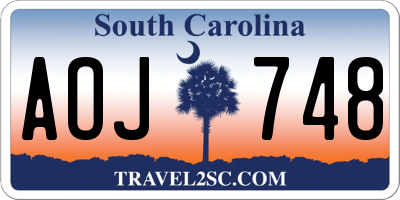 SC license plate AOJ748