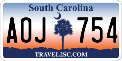 SC license plate AOJ754