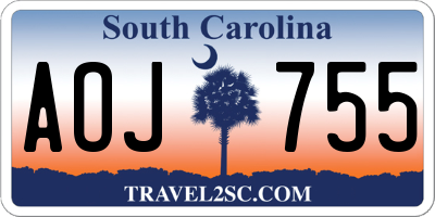SC license plate AOJ755