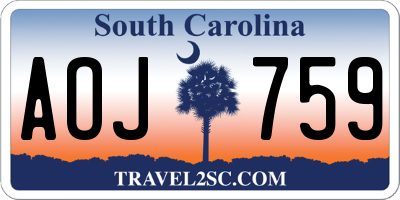 SC license plate AOJ759