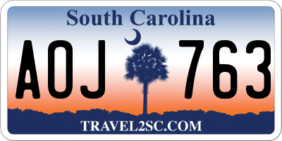 SC license plate AOJ763