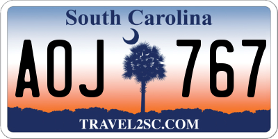 SC license plate AOJ767