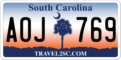 SC license plate AOJ769