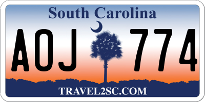 SC license plate AOJ774