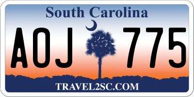 SC license plate AOJ775