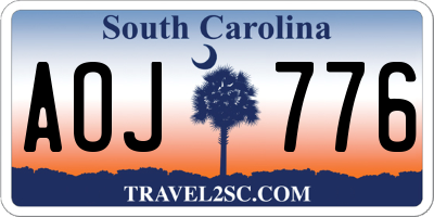 SC license plate AOJ776