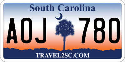 SC license plate AOJ780
