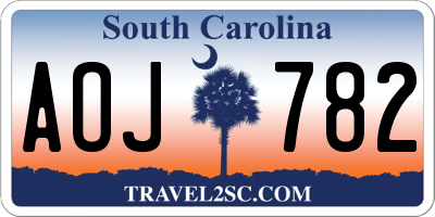 SC license plate AOJ782