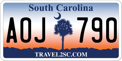 SC license plate AOJ790