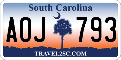 SC license plate AOJ793