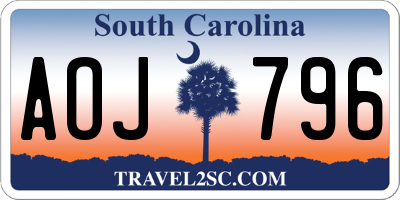 SC license plate AOJ796