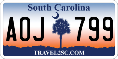 SC license plate AOJ799