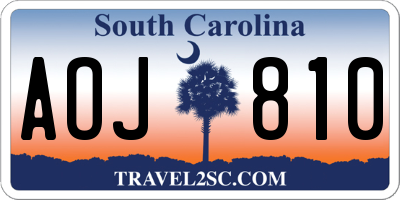 SC license plate AOJ810