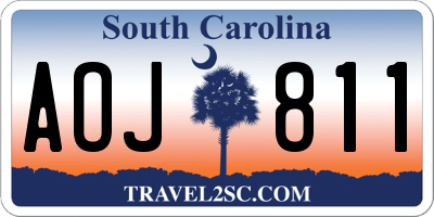 SC license plate AOJ811