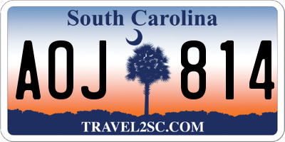 SC license plate AOJ814