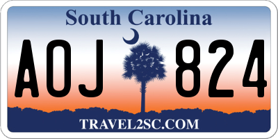 SC license plate AOJ824