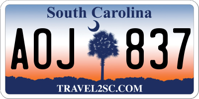 SC license plate AOJ837