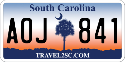 SC license plate AOJ841