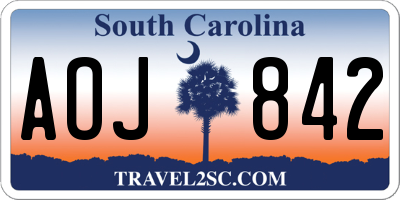 SC license plate AOJ842