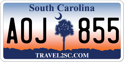 SC license plate AOJ855