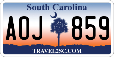 SC license plate AOJ859
