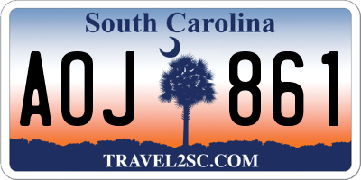 SC license plate AOJ861