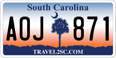 SC license plate AOJ871