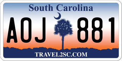 SC license plate AOJ881