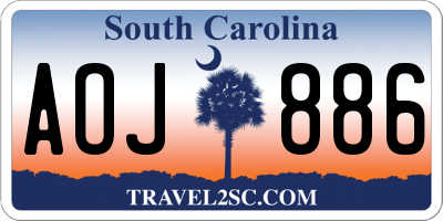 SC license plate AOJ886