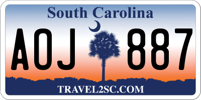SC license plate AOJ887